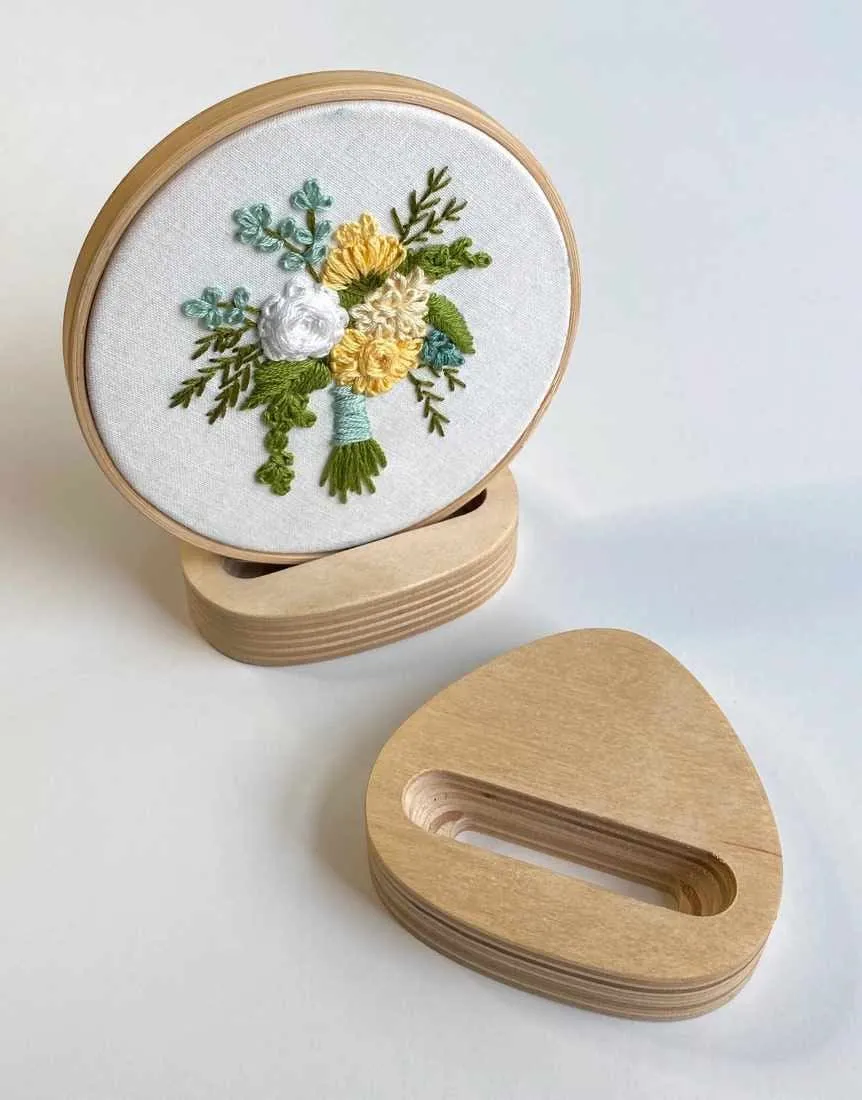 Embroidery Hoop Wooden Prop, Modern Hoopla