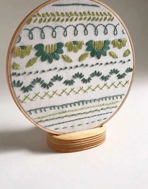 Embroidery Hoop Wooden Prop, Modern Hoopla