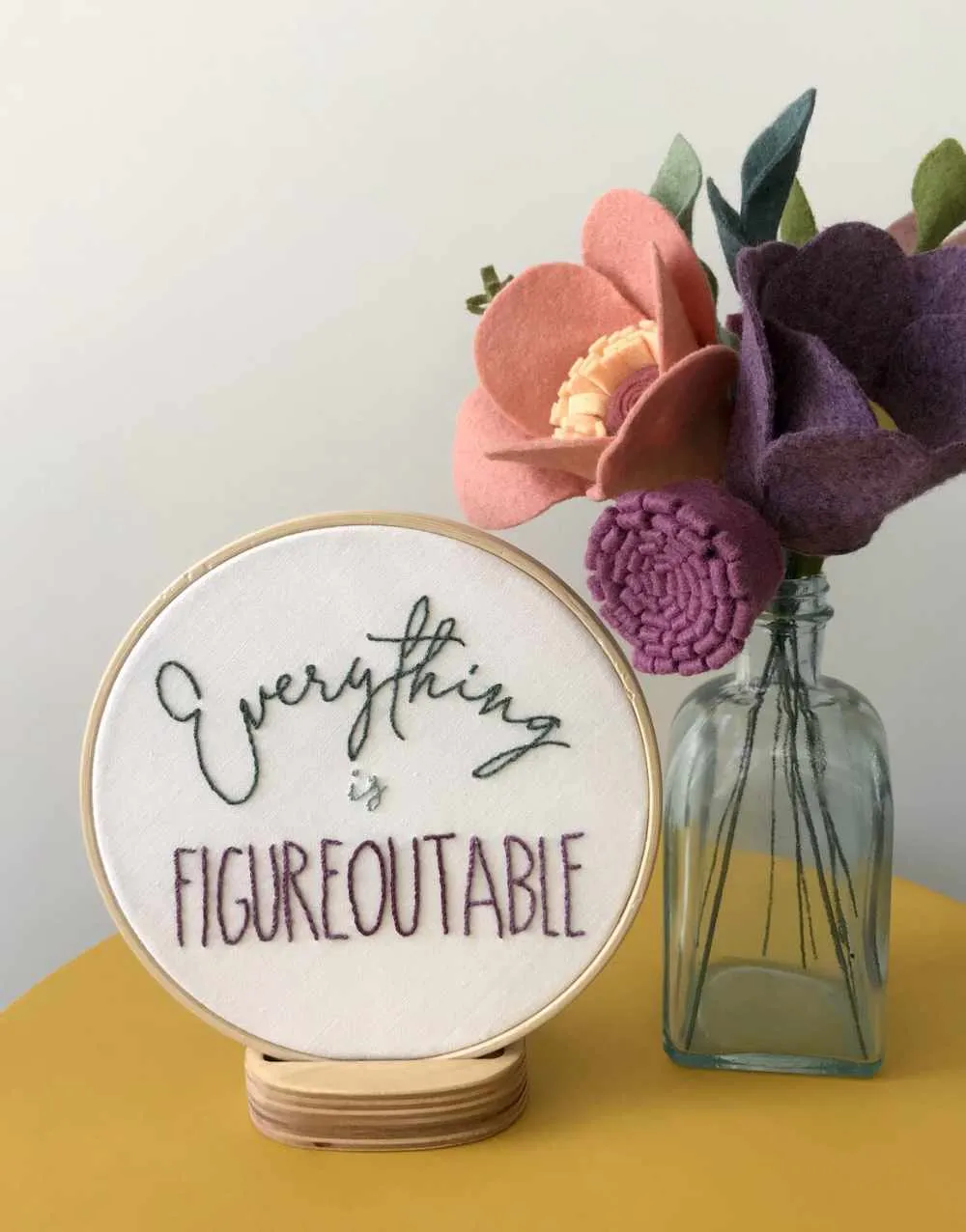 Embroidery Hoop Wooden Prop, Modern Hoopla