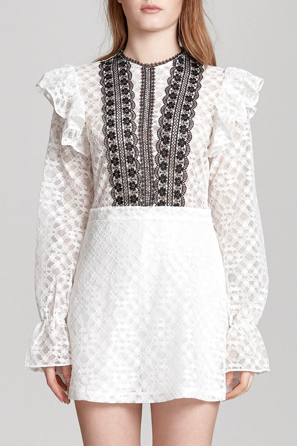 Emma Contrasting Lace Dress