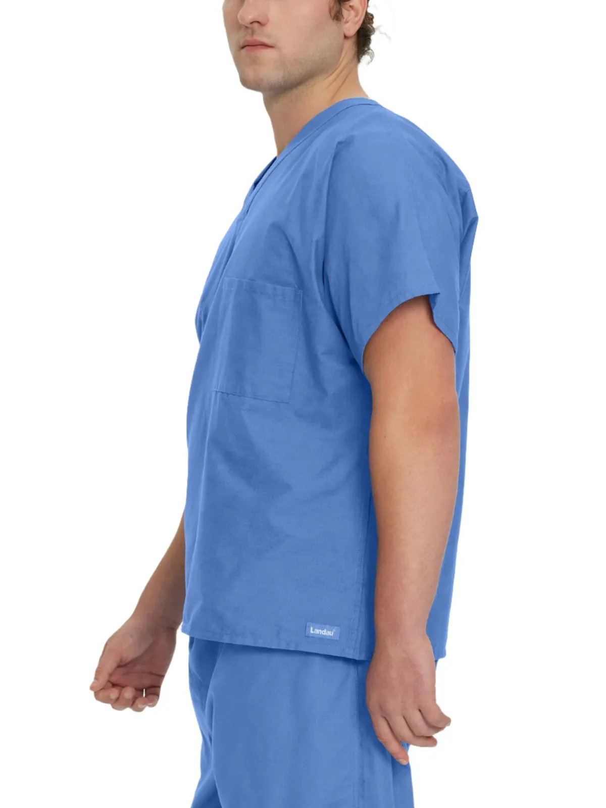 Essentials - Unisex Reversible 1-Pocket V-Neck Scrub Top