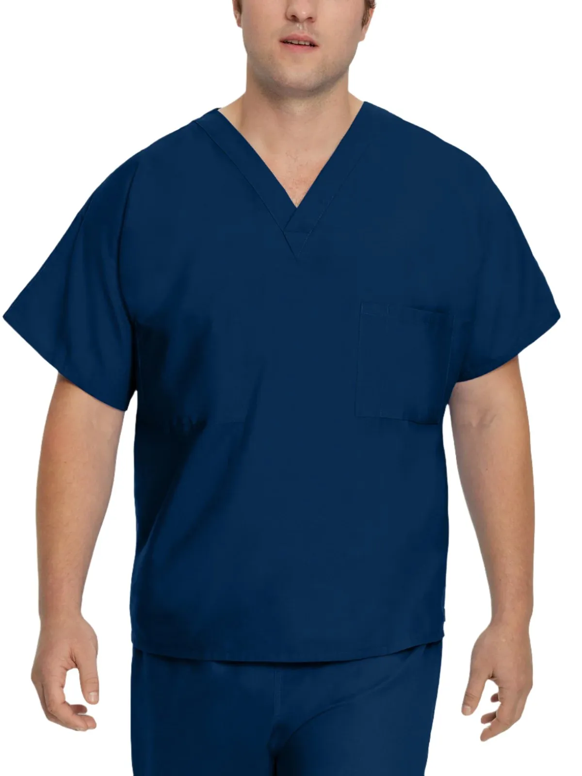 Essentials - Unisex Reversible 1-Pocket V-Neck Scrub Top