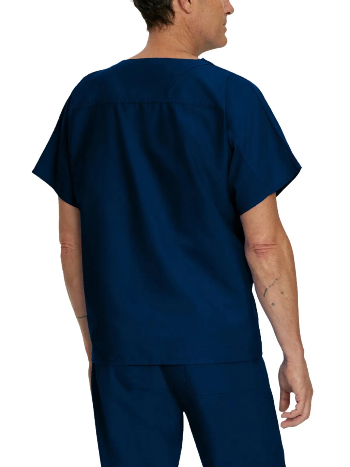 Essentials - Unisex Reversible 1-Pocket V-Neck Scrub Top