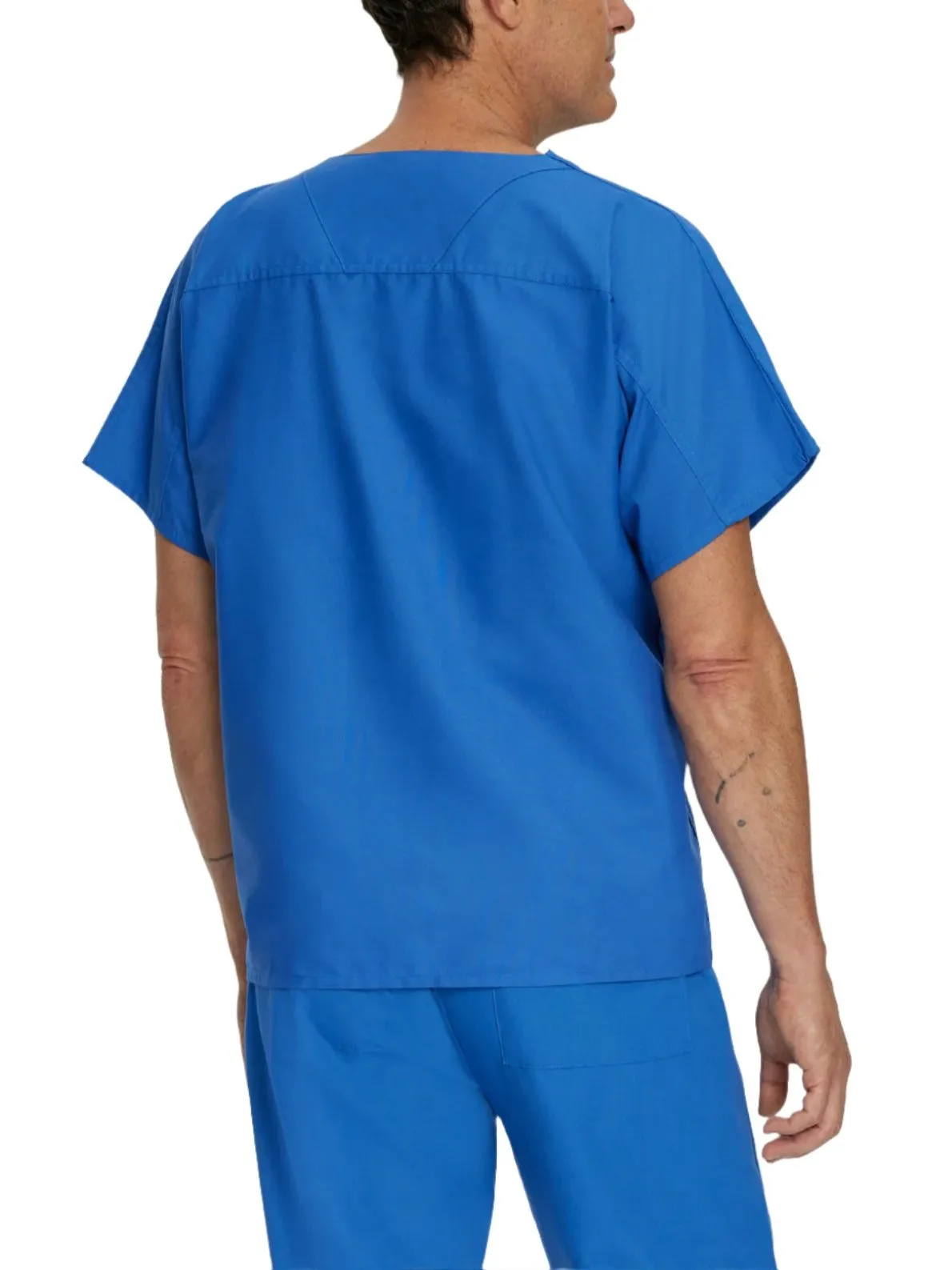 Essentials - Unisex Reversible 1-Pocket V-Neck Scrub Top