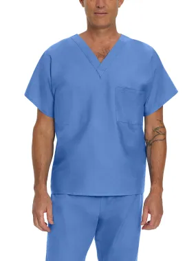 Essentials - Unisex Reversible 1-Pocket V-Neck Scrub Top