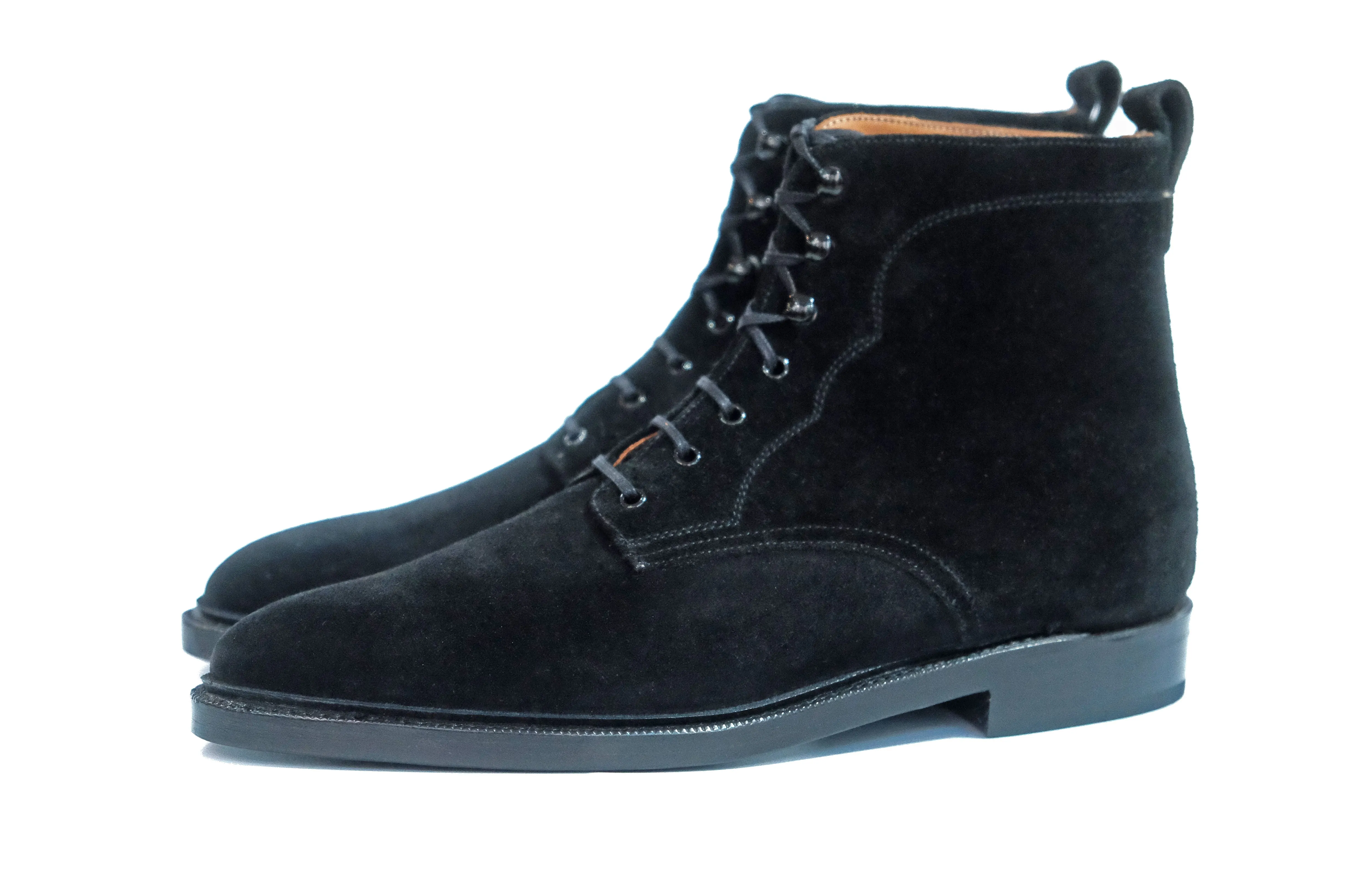 Foster - MTO - Black Suede - TMG Last - Double Leather Sole With 3/4 Storm Welt