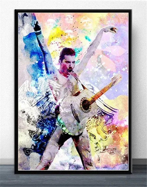 Freddie Mercury Rock Music Legend Canvas Painting Print Artwork