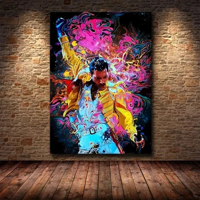 Freddie Mercury Rock Music Legend Canvas Painting Print Artwork