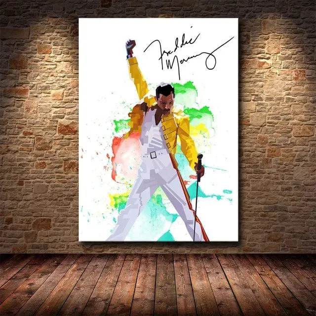 Freddie Mercury Rock Music Legend Canvas Painting Print Artwork