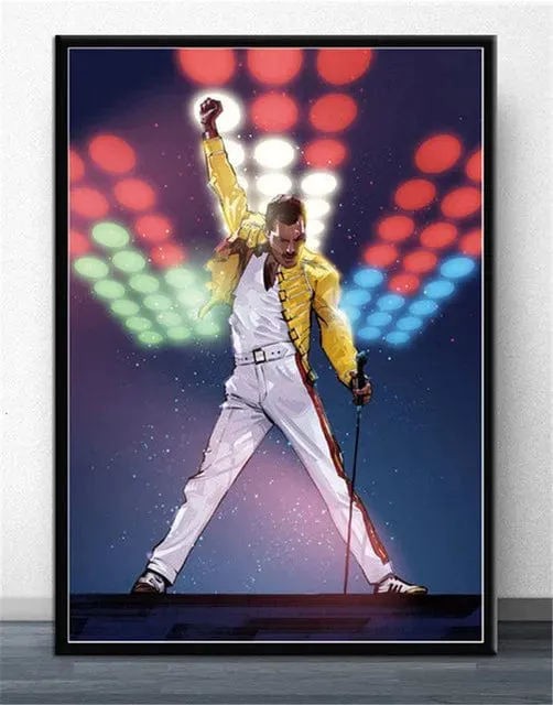 Freddie Mercury Rock Music Legend Canvas Painting Print Artwork