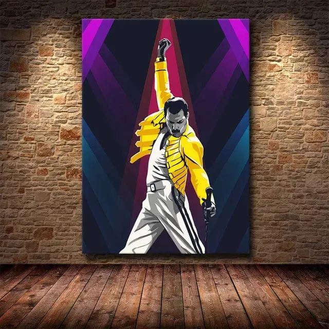 Freddie Mercury Rock Music Legend Canvas Painting Print Artwork