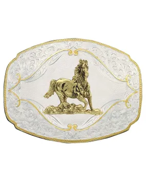 Galloping Horse Western Belt Buckle