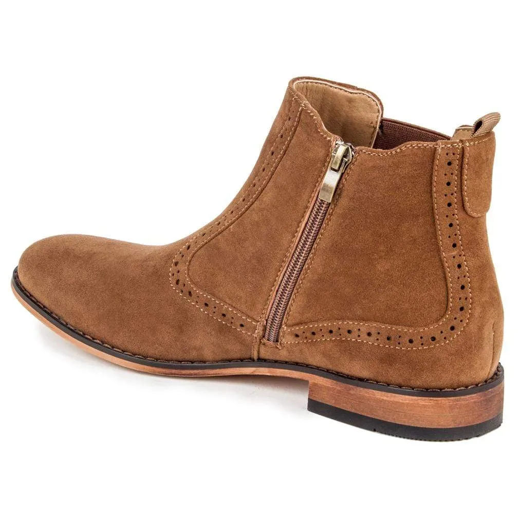 Gino Vitale Men's Lounge Chelsea Boots with Zip