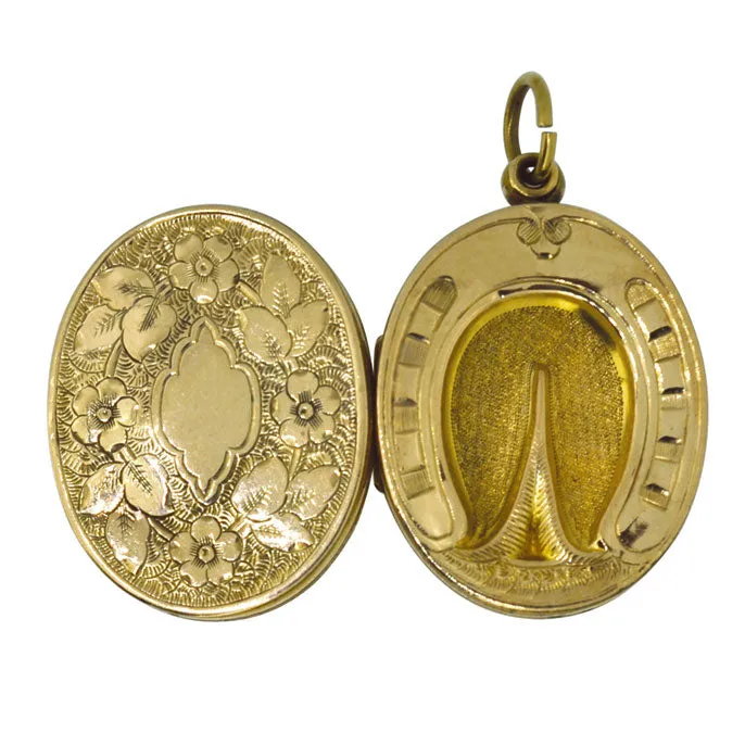 Gold Horse Hoof Locket