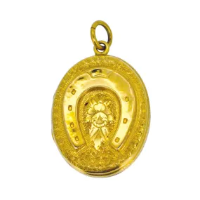 Gold Horse Shoe Locket