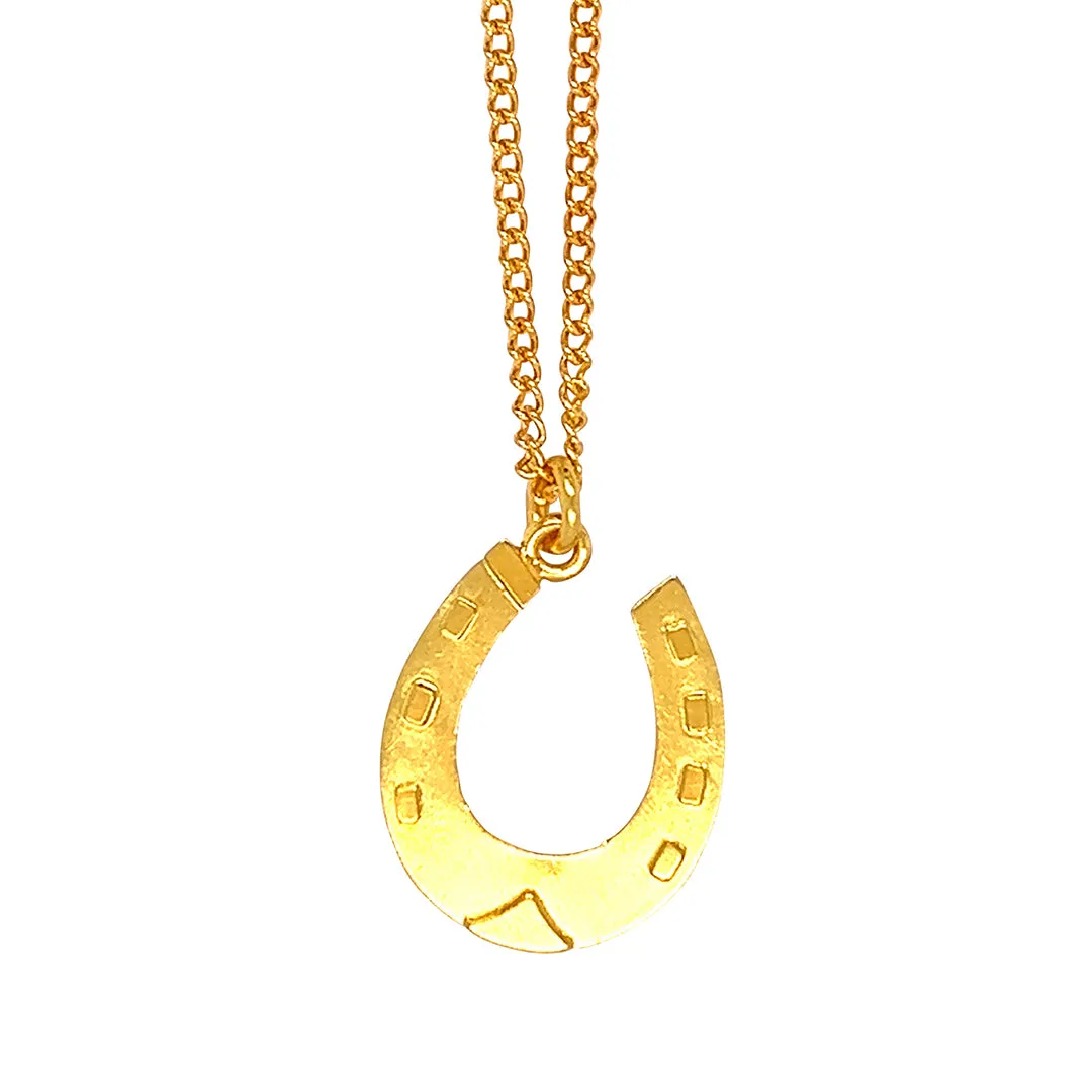 Gold Horse Shoe Pendant