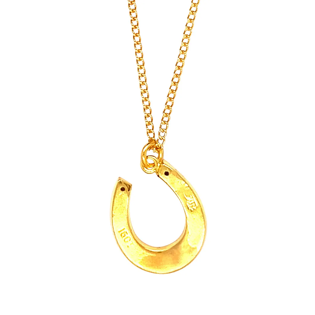 Gold Horse Shoe Pendant