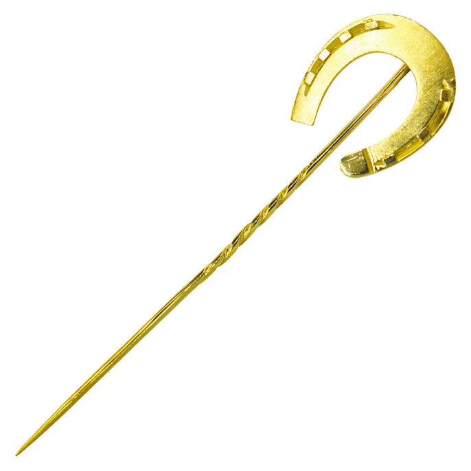 Gold Horse Shoe Stick Pin