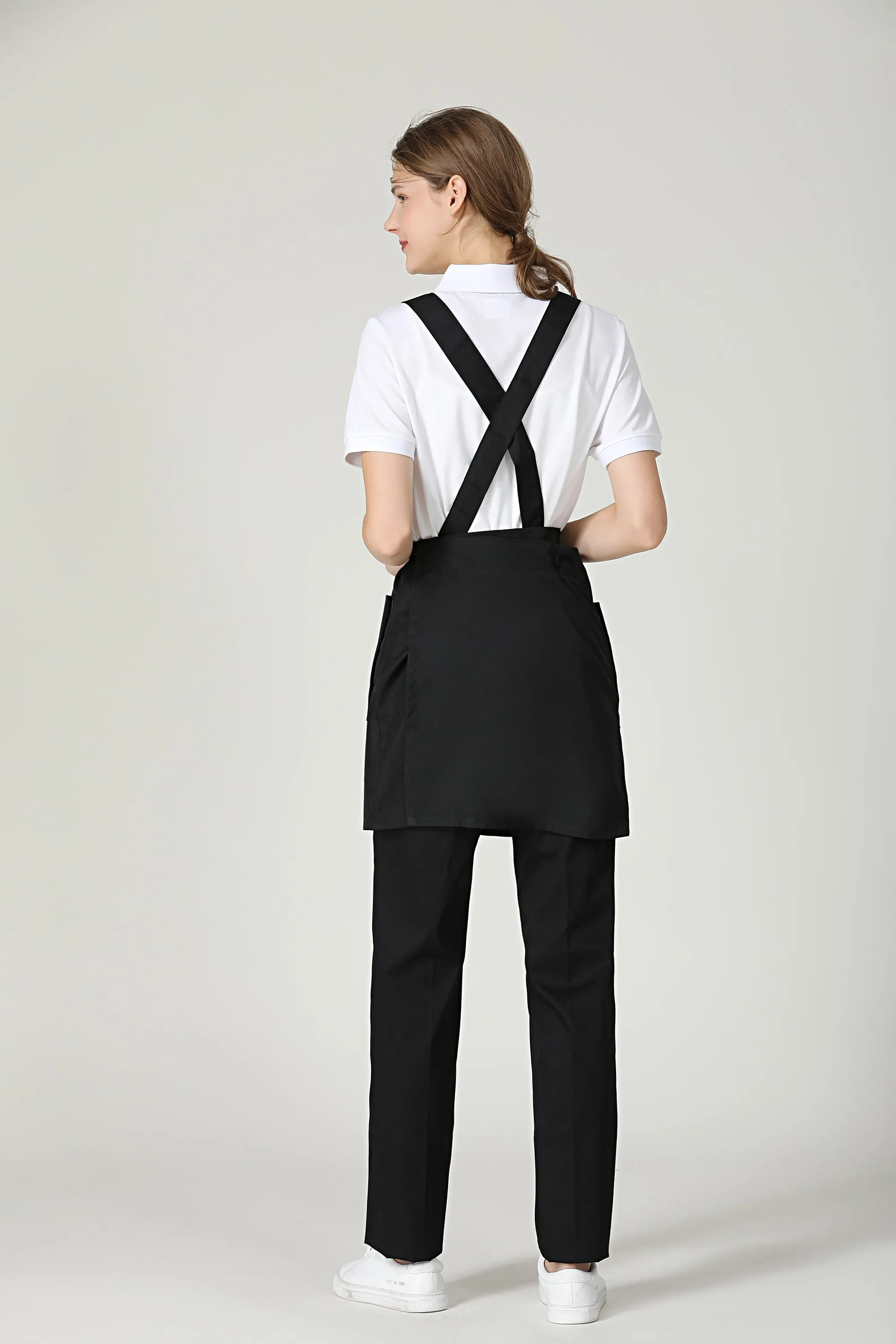 Gretel Black Service Bib Apron