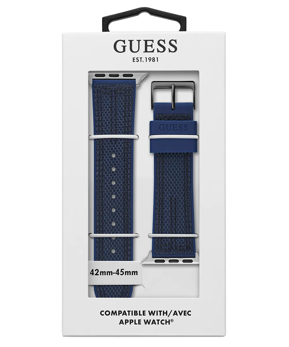 GUESS Nylon on Silicone Band for Apple 42-44 mm Watch