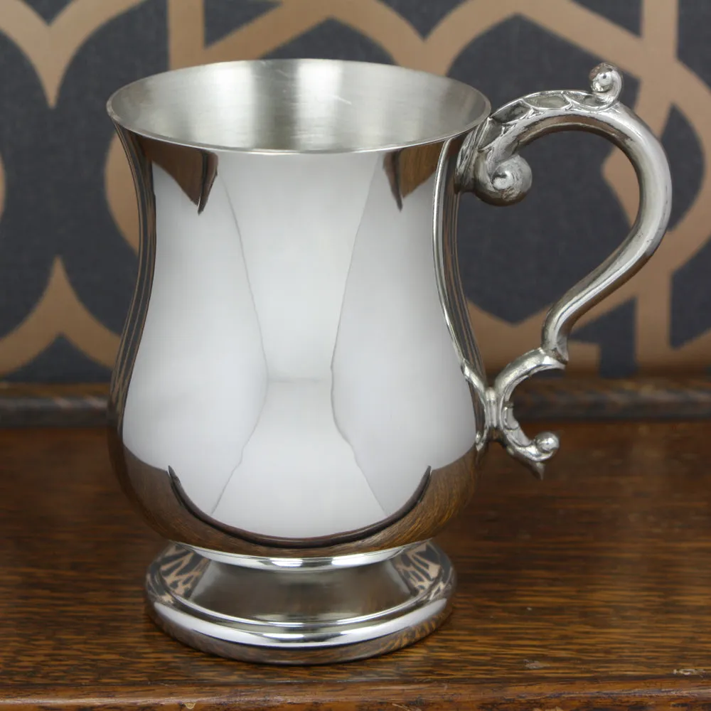 Half Pint* Traditional Pewter Beer Mug Tankard