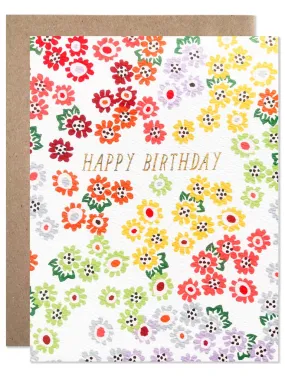 Hartland Brooklyn Card - Tiny Rainbow Floral Birthday