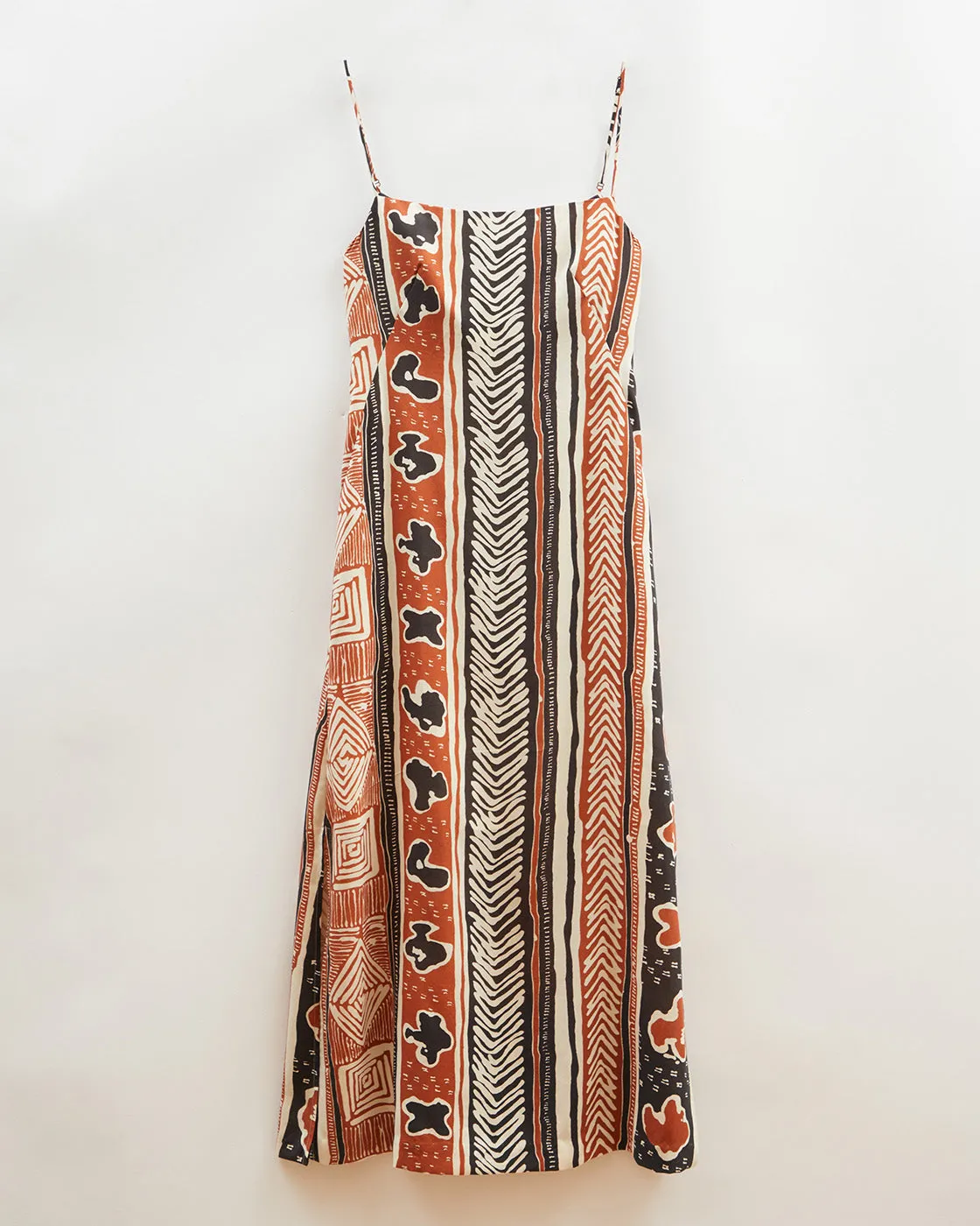 Kennedy Dress Tencel Print Brown