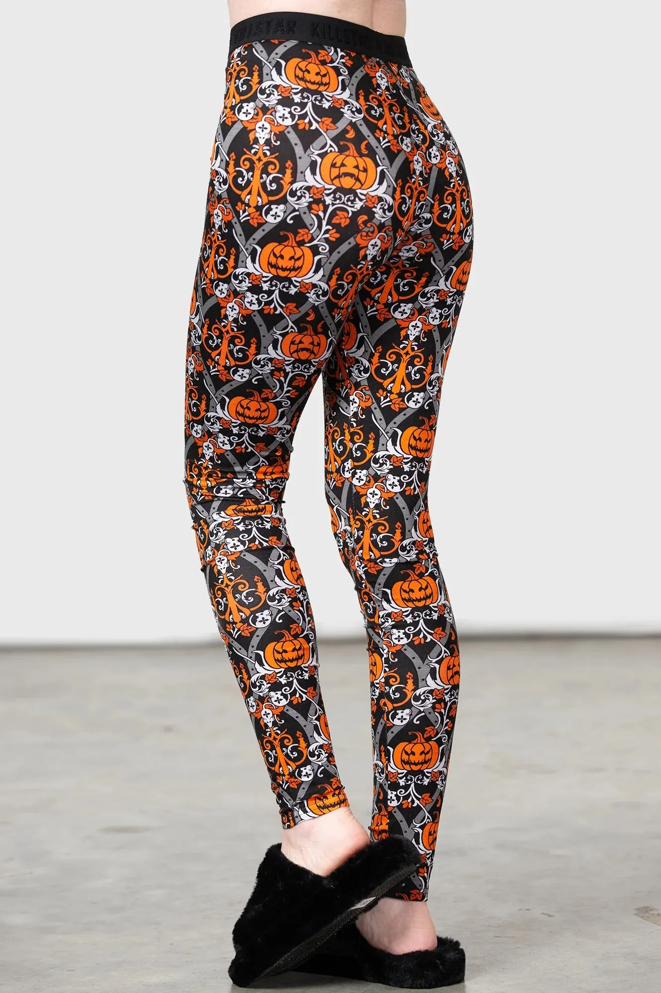 Killstar Haunted Leggings Pumpkin Halloween Print