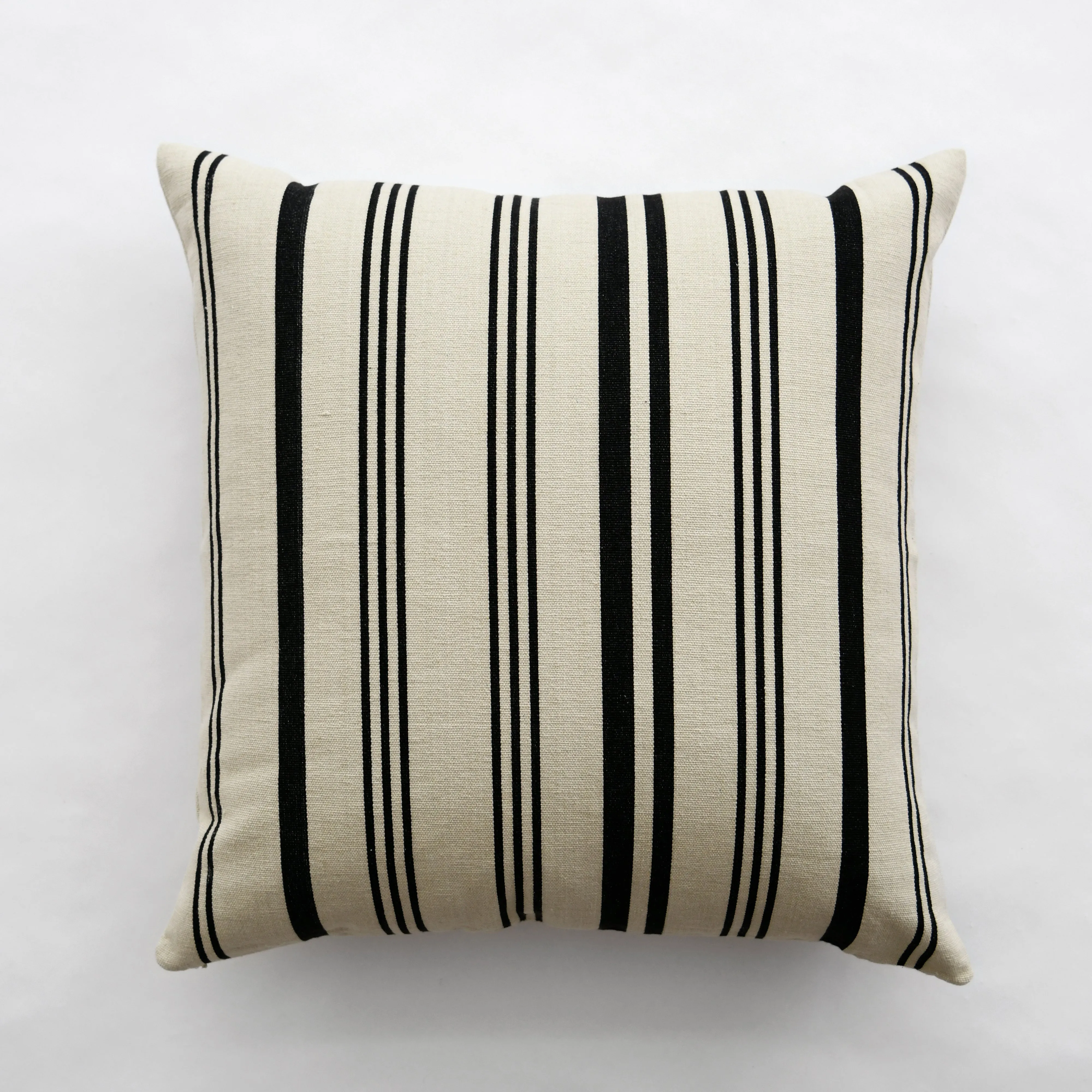 Large Ticking Stripe Square Cotton Pillow 24"x 24"