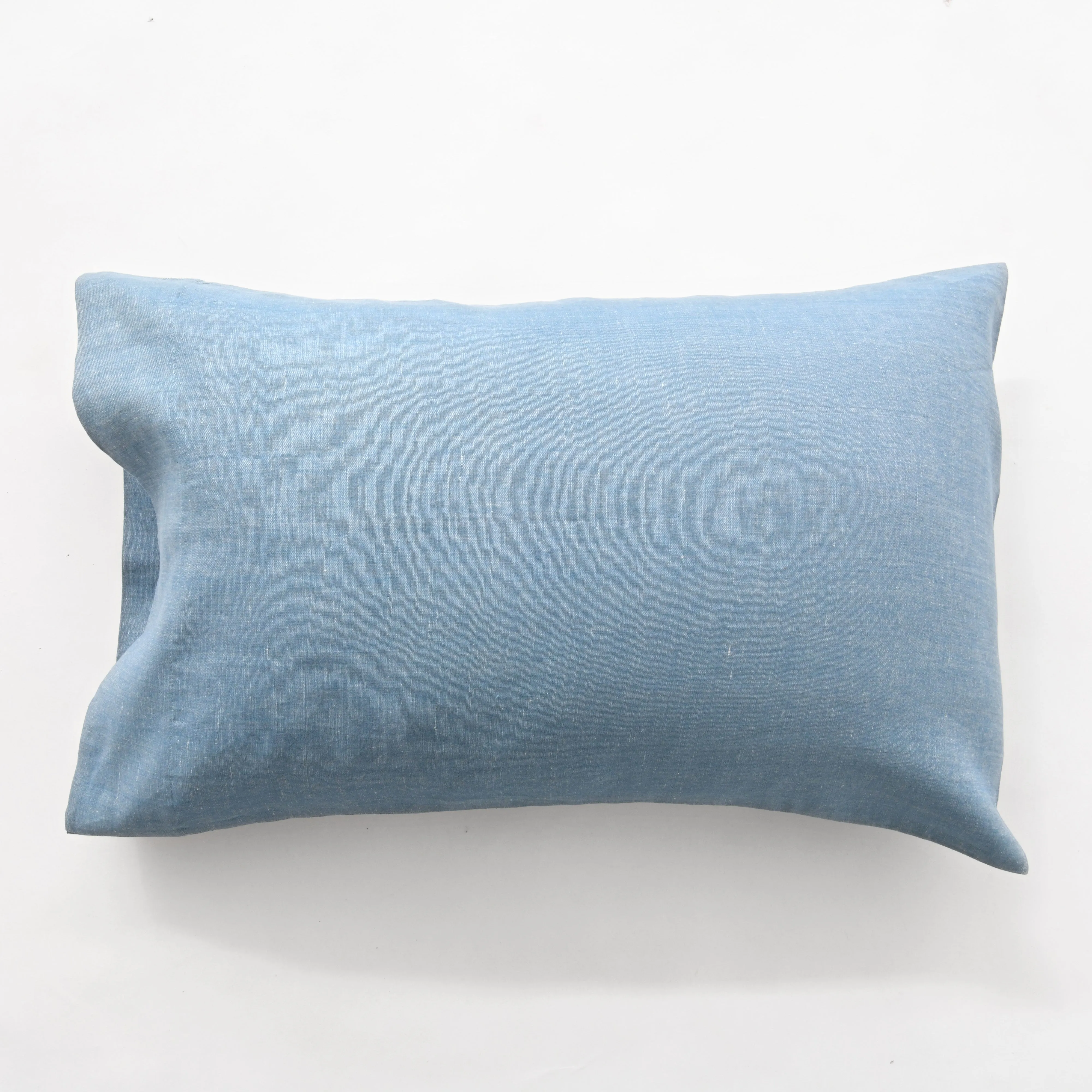 Linen   Cotton Denim Blue Pillowcase