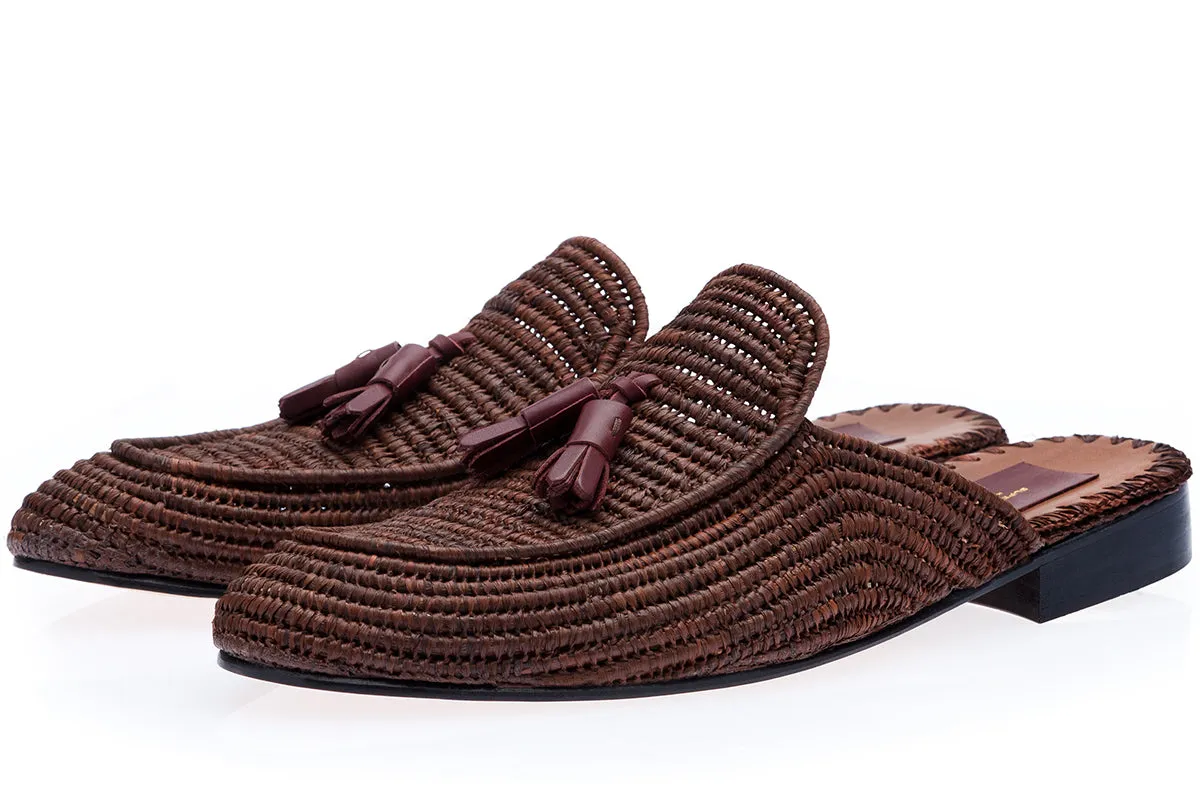 MELILLA RAFIA BROWN MULES