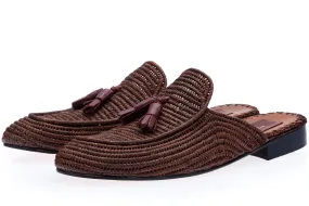 MELILLA RAFIA BROWN MULES