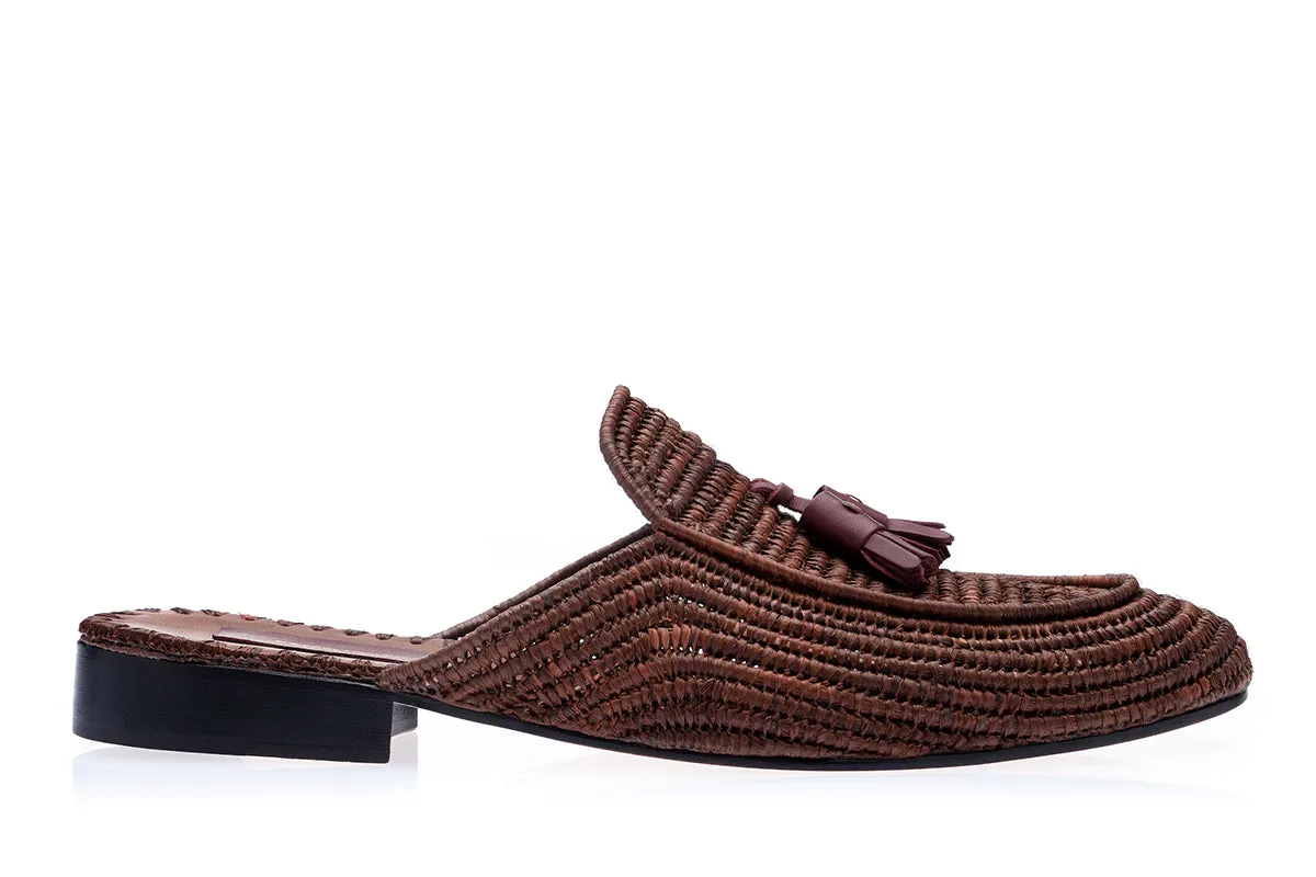 MELILLA RAFIA BROWN MULES