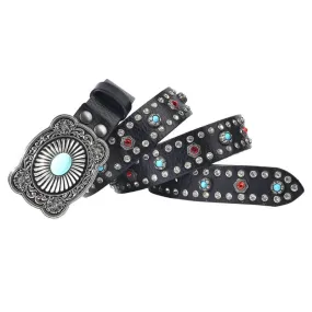 Men's Gothic Diamante Studded Belt