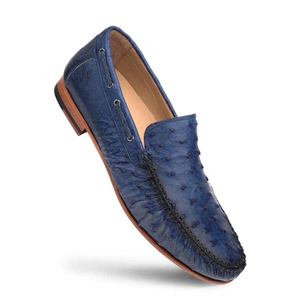 Mezlan Ostrich Dress Moccasin Jeans