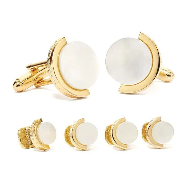 Mother of Pearl Cuff Link & Stud Set