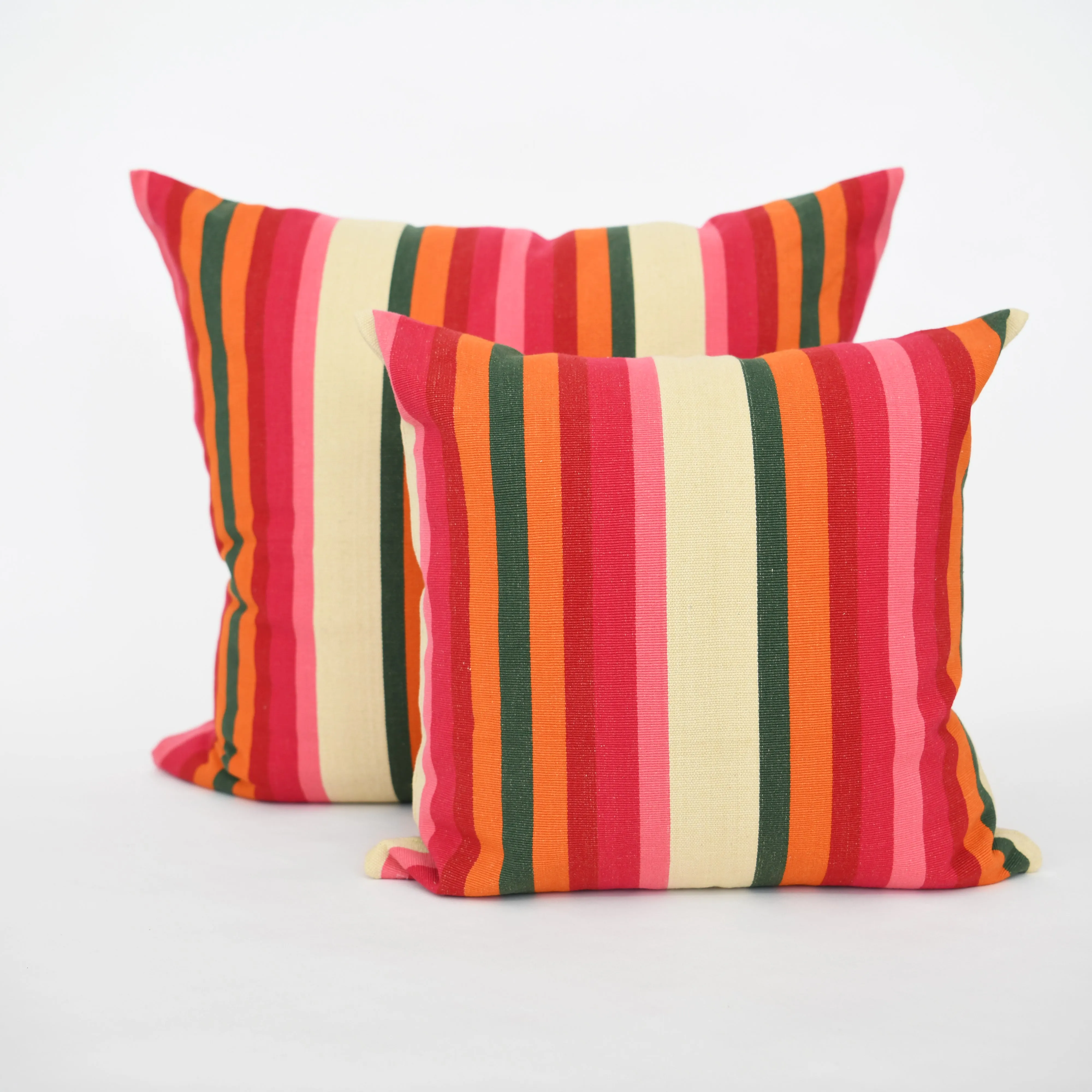 Olive   Rosa Cotton Stripe Pillow - 18" Square