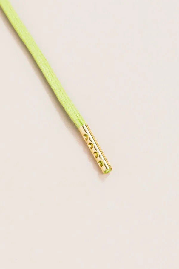 Pastel Green | Round Waxed Shoelaces