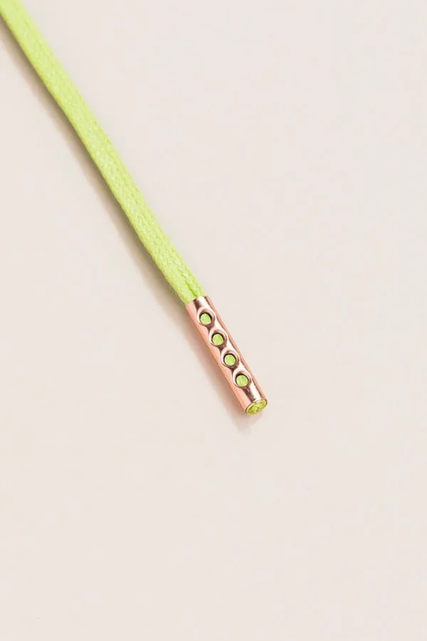 Pastel Green | Round Waxed Shoelaces