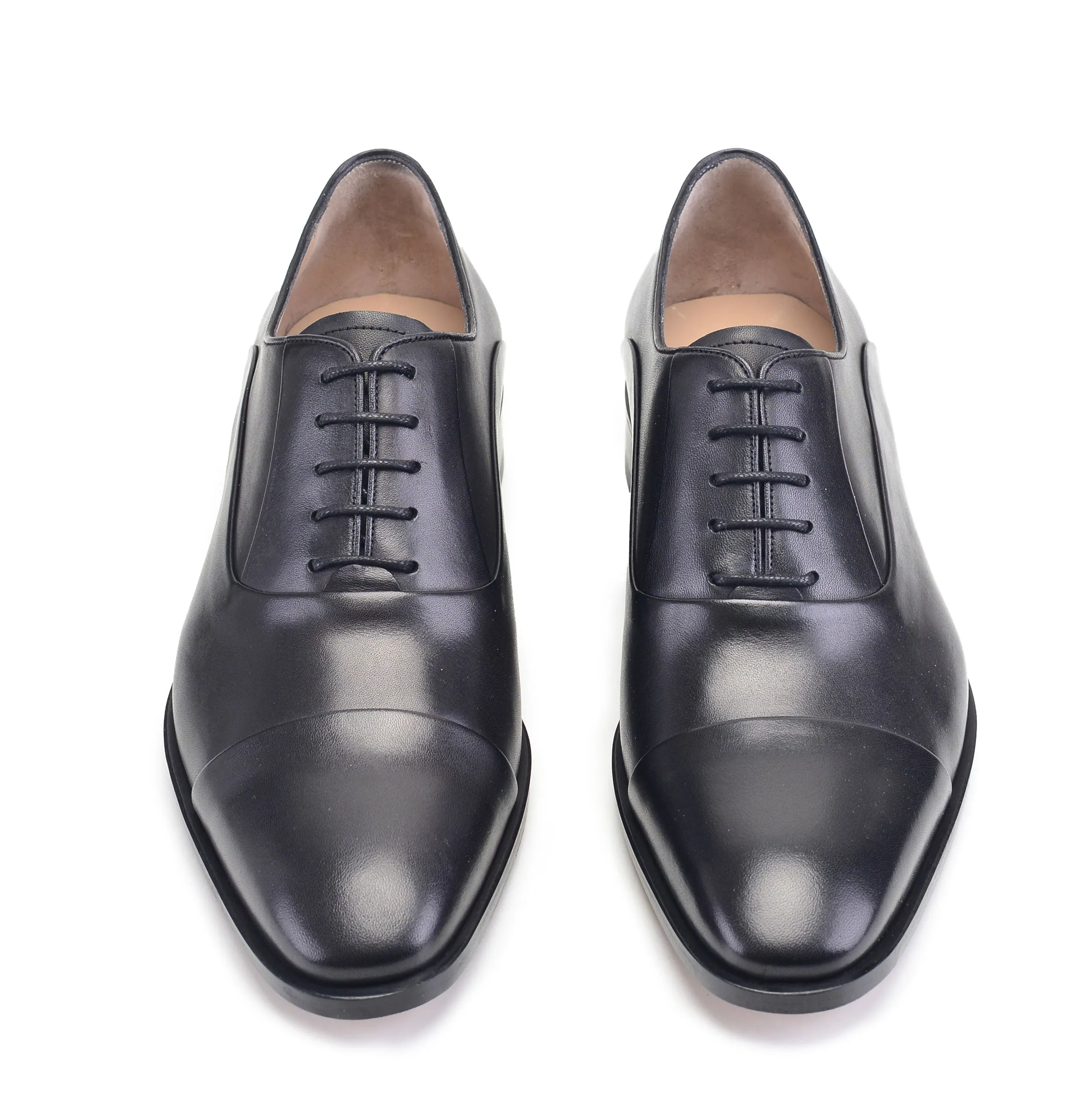 Pelle Calfskin Lace-Up Oxford Black