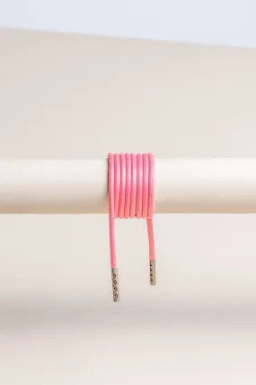 Pink | Round Waxed Shoelaces