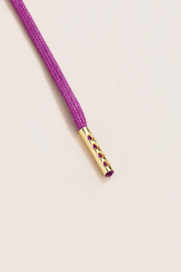 Plum | Round Waxed Shoelaces