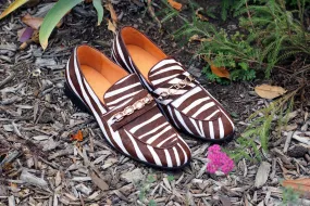 Pony Hair Slip-On Loafer Brown/Cream