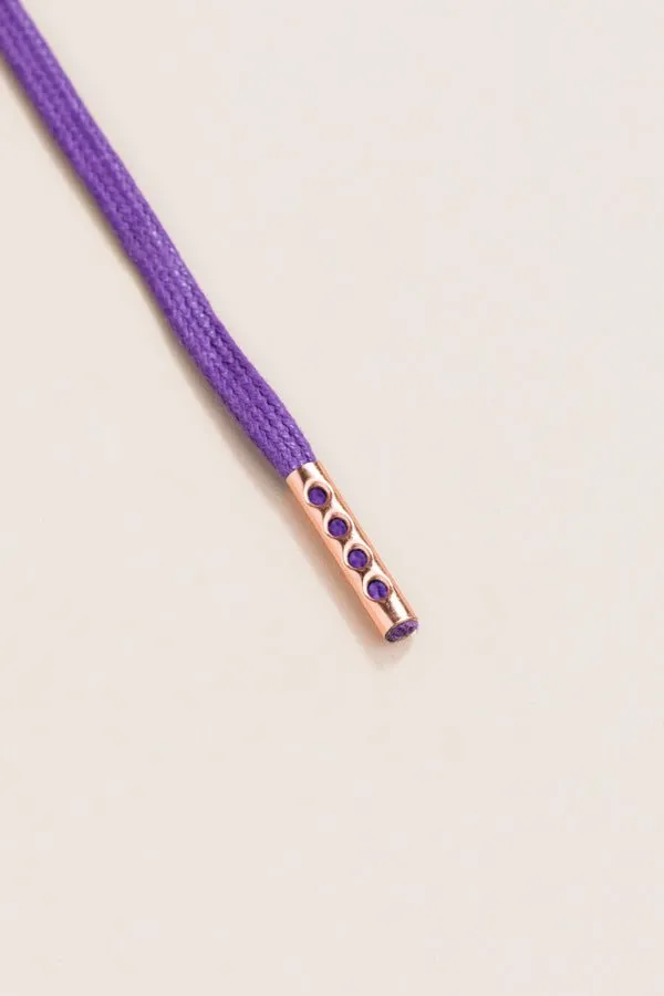 Purple | Round Waxed Shoelaces