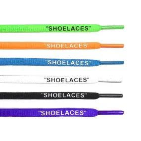 "SHOELACES" Off White Oval Mega Value Pack