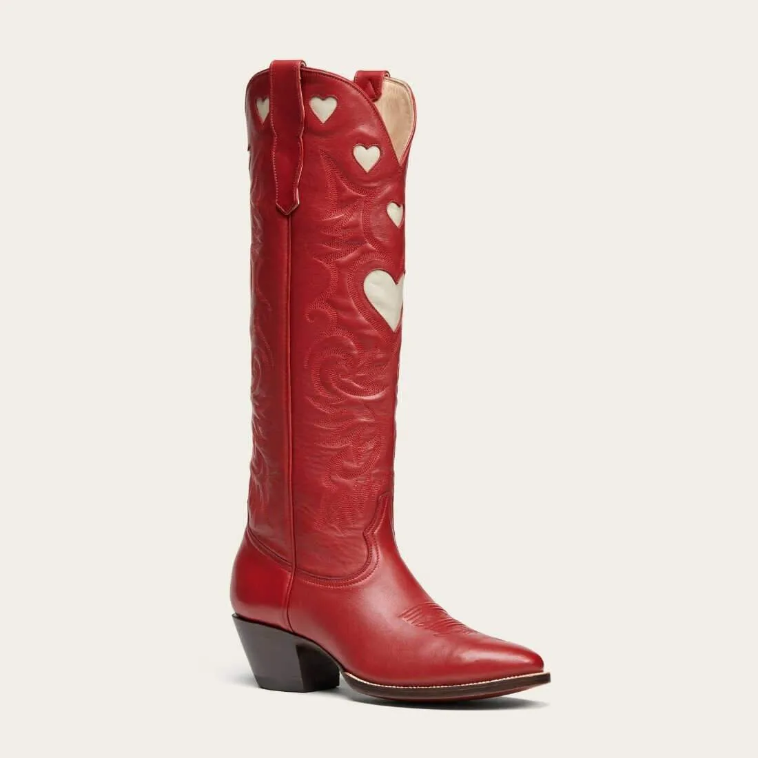 Red & Bone Heart Boot