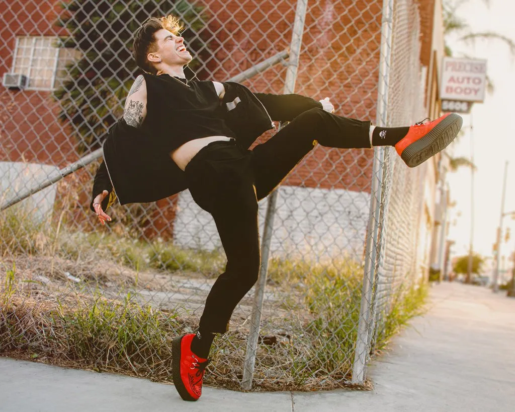 Red Suede Mondo Creeper