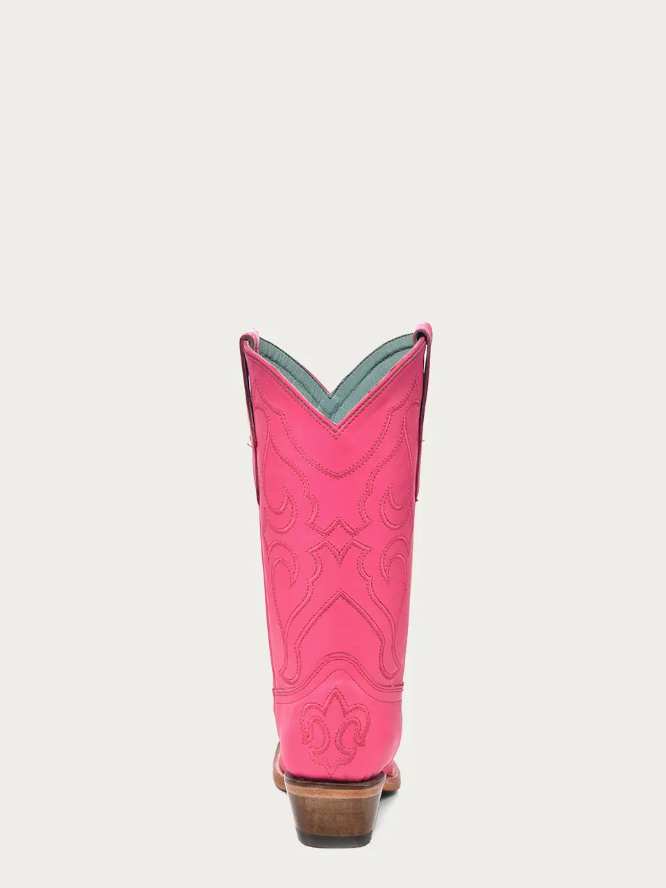 T0148 - TEEN'S EMBROIDERY PINK/FUCHSIA SNIP TOE COWBOY BOOT