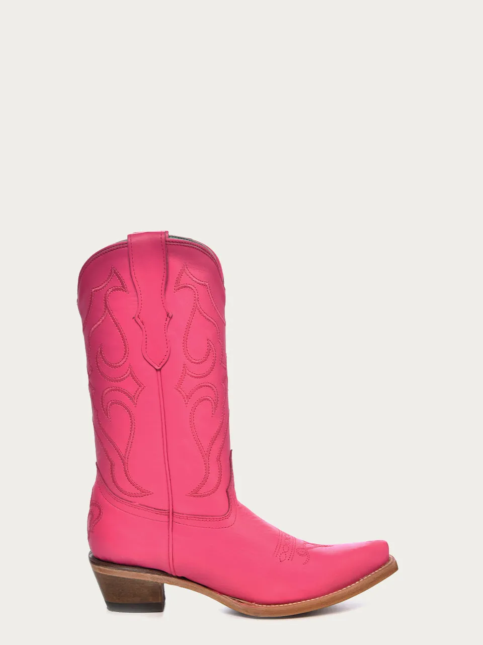 T0148 - TEEN'S EMBROIDERY PINK/FUCHSIA SNIP TOE COWBOY BOOT