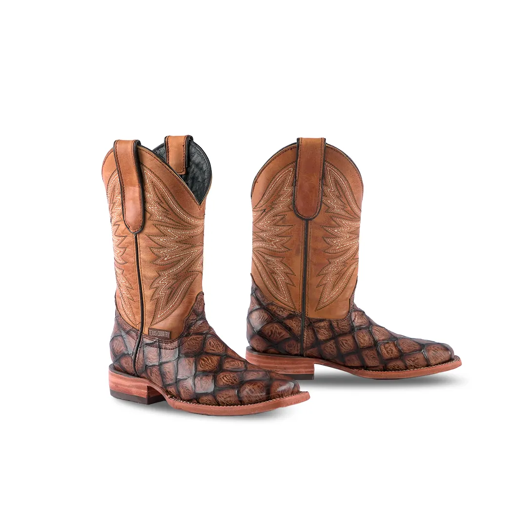 Texas Country Kids Boots Pez Piraru Camel E629